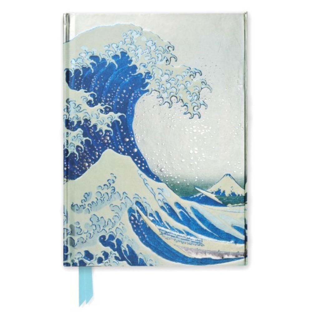 Flame Tree Hokusai The Great Wave Hardback Lined Notebook Foil Embosse‎ new